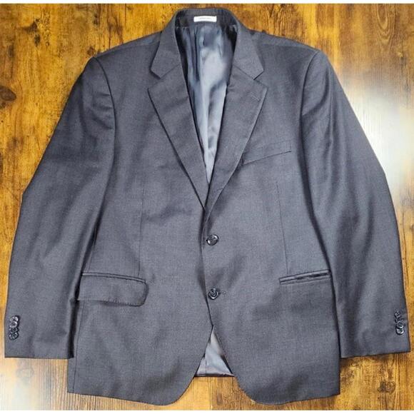 Peter Millar Sport Coat Mens 46R Wool Gray Blazer Suit Jacket